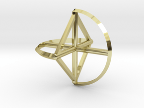 Wireframe Sphericon in 18K Gold Plated