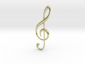 Classic Treble Clef Pendant in 18K Gold Plated