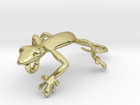 Gecko_Pendant_Head in 18K Gold Plated