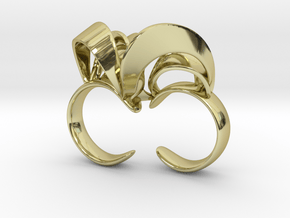 Ribbon Double Ring 6/7  in 18K Gold Plated