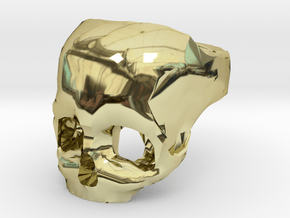 Skull Ring US 10 by Bits to Atoms in 18K Gold Plated