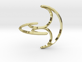 Freely Rolling Konoid 60mm in 18K Gold Plated