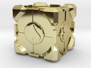 Companion Cube in 18K Gold Plated