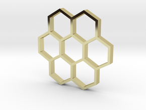honeycomb pendant in 18K Gold Plated