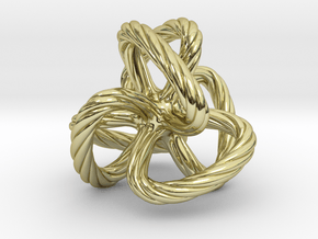 Dodecahedron quadroloop in 18K Gold Plated