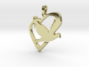 Love & Peace Pendant in 18K Gold Plated