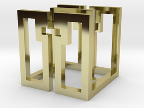 cube_08 in 18K Gold Plated