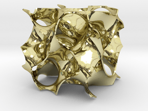 Gyroid surface in 18K Gold Plated