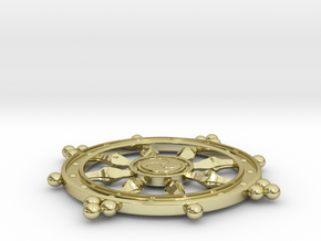Wheel of Life Pendant - Dharmachakra in 18K Gold Plated