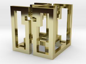 cube_07 in 18K Gold Plated