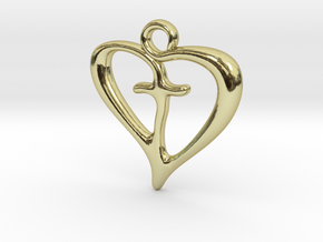 Cross My Heart Pendant in 18K Gold Plated