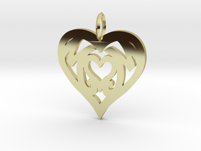 Mom love pendant 1.5 inch in 18K Gold Plated