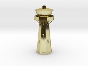 Z Scale European Water Tower in 18K Gold Plated
