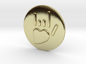 Coin-L - Handsign -  I love you in 18K Gold Plated