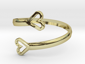 FLYHIGH: Open Hearts Bracelet in 18K Gold Plated