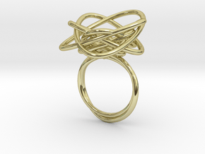 Sprouted Spiral Ring (Size 7) in 18K Gold Plated