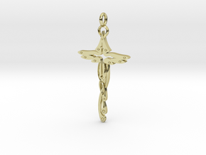 Birdshaped cross (turned ring) in 18K Gold Plated