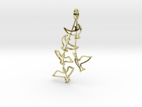 Birds Silhouette Pendant in 18K Gold Plated