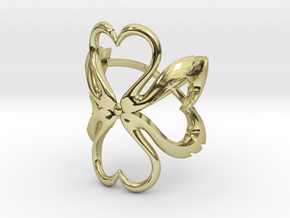 Swan-Heart Ring (small) in 18K Gold Plated