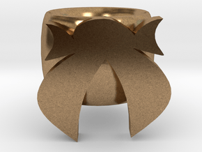 Bow Ring in Natural Brass