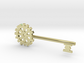 Gear Key in 18K Gold Plated