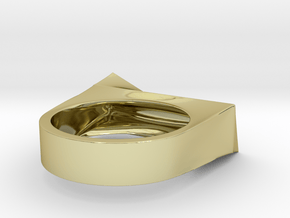 Cutting Edge Ring - 18 mm in 18K Gold Plated
