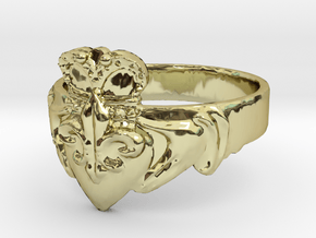 NOLA Claddagh, Ring Size 8 in 18K Gold Plated
