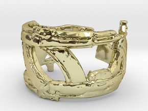 Dual AKs AK-47s AK47s Ring Size 6 in 18K Gold Plated