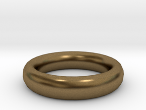Thin Ring 20 x 20mm in Natural Bronze