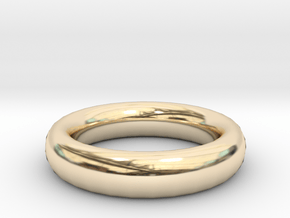 Thin Ring 20 x 20mm in 14k Gold Plated Brass
