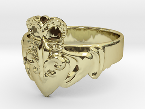 NOLA Claddagh, Ring Size 13 in 18K Gold Plated