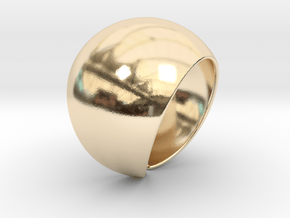 Sphere Ring v1 in 14k Gold Plated Brass