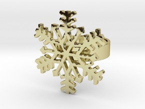 Snowflake Ring Size 7 in 18K Gold Plated