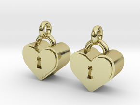 Heartlock Earrings in 18K Gold Plated