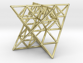 Rod Merkaba Lattice OpenBase - 6cm in 18K Gold Plated