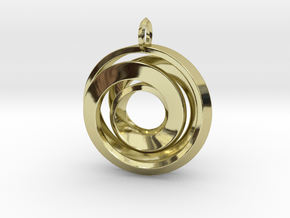 Single Strand Spiral Pendant in 18K Gold Plated