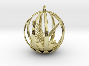 Butterfly Cage Pendant in 18K Gold Plated