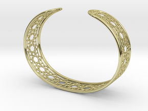 Intricate Geometric Pattern Cuff Bracelet in 18K Gold Plated