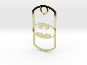 Batman dog tag in 18K Gold Plated