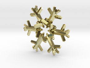 Snow Flake 6 Points D - 5cm in 18K Gold Plated