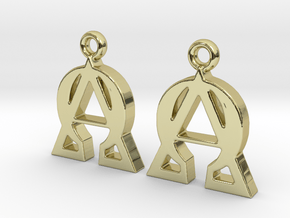 Alpha Omega Earrings in 18K Gold Plated