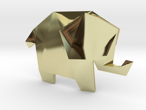 Origami Elephant  in 18K Gold Plated