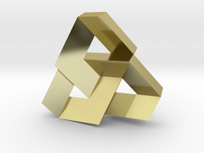 Trefoil Knot from Triangular Beam (tight) in 18K Gold Plated