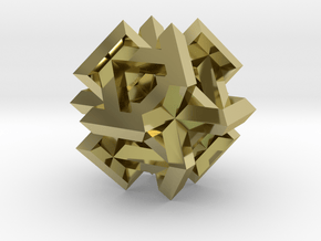 Cuboctahedron of Linked Frames in 18K Gold Plated