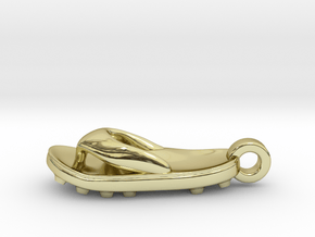 Soccer / football flipflop pendant in 18K Gold Plated