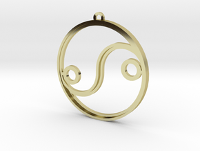 YinYang 35mm in 18K Gold Plated