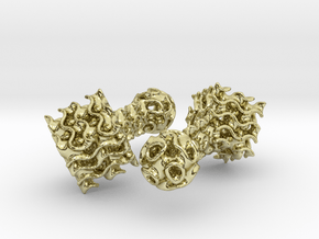 Gyroid Cufflinks in 18K Gold Plated