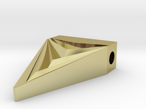 Unisex Futuristic Triangle Arrowhead Pendant in 18K Gold Plated