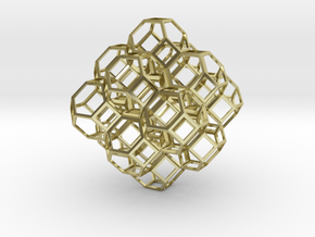 Truncated Octahedra in 18K Gold Plated