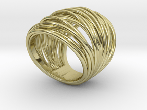 38mm Wide Wrap Ring Size 8 in 18K Gold Plated